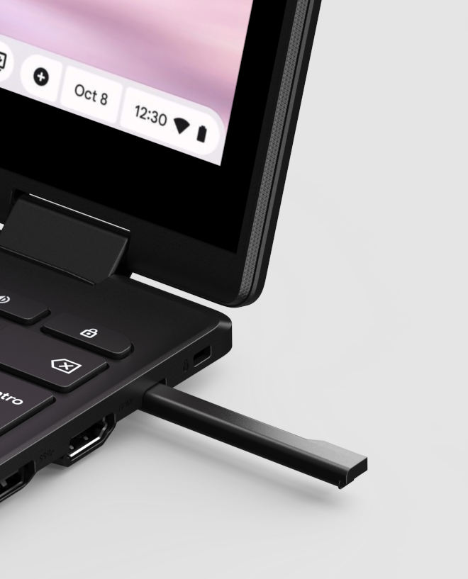 스타일러스 펜 수납 모습